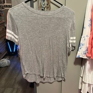 AMBIANCE Gray and Black Top Shirt